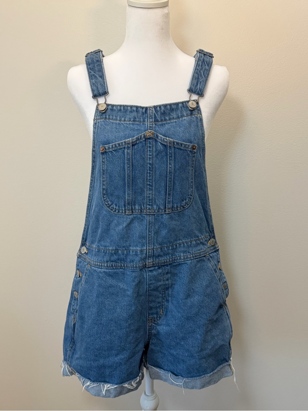 Old Navy Blue Denim Short Overalls